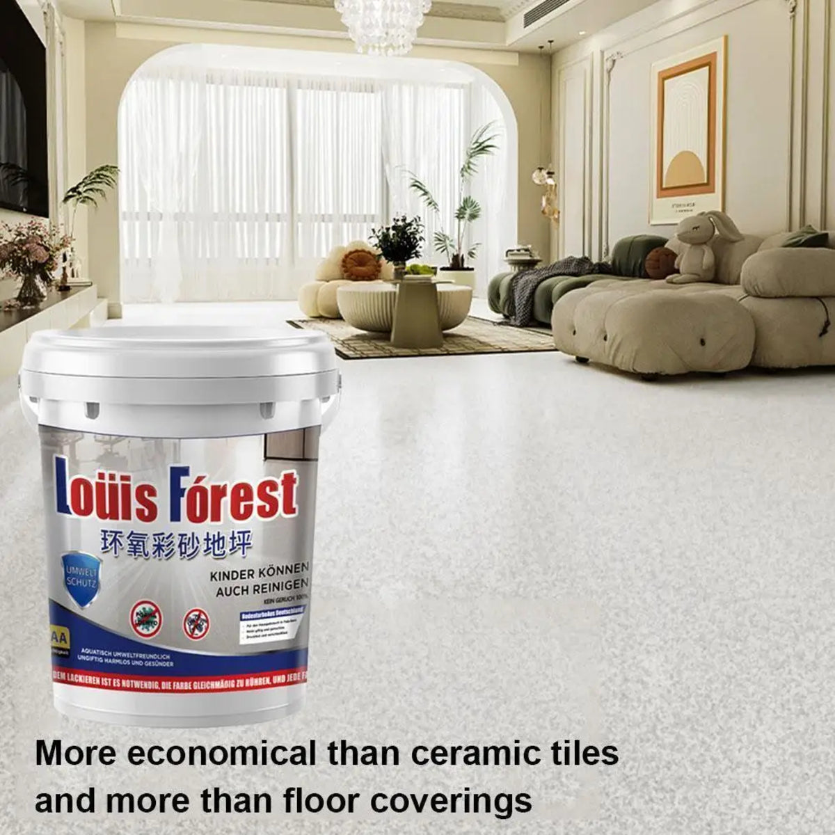 High-Gloss Marble Effect Epoxy Floor Coating 500ml