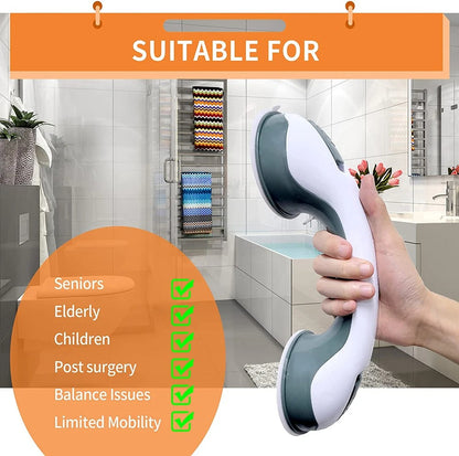 Heavy Duty Suction Shower Grab Bars - No-Drill Waterproof Handles for Bathtubs & Showers for Seniors and the Elderly