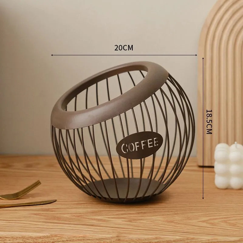 Elegant Metal Snack Storage Basket 14815670534470-1