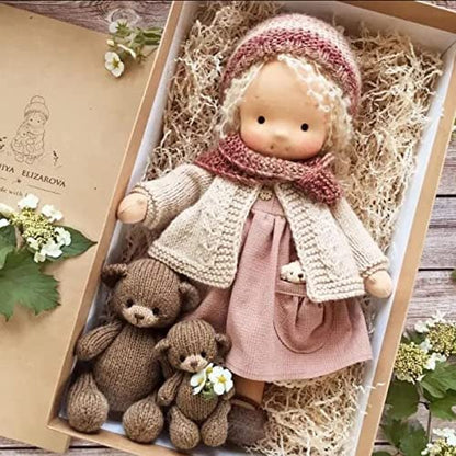 Gift for Kids-Handmade Waldorf Doll 8959340413209-1