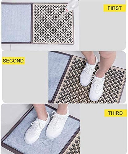Sanitizing Shoe Door Mat Two-Sided Cleaning Drying Non-Slip Pad 8509995745437-1