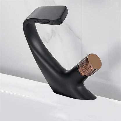 Elegant Single Handle Basin Faucet Stainless Ceramic Valve Deck Mounted 9004879348014-1