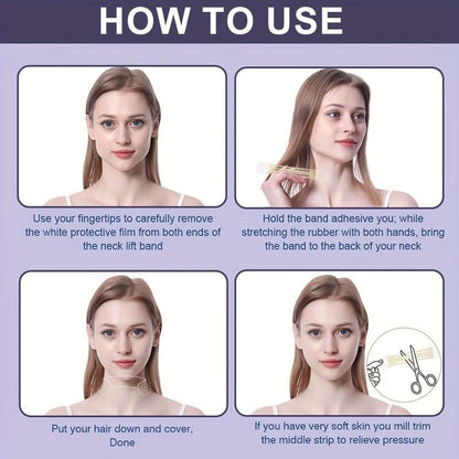 Neck Lifting Tape | Instant Firming & Sculpting Effect | Invisible & Skin-Safe Adhesive 15170501607750-1