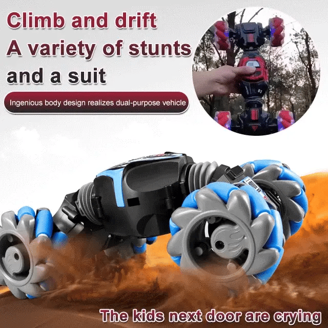 Remote Control Stunt Car 360° Spins Gesture Durable Rechargeable Toy 14899008307526-1