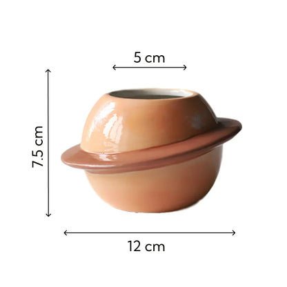 Mini Planet Shape Ceramic Succulent Flower Pot 14815617089862-1