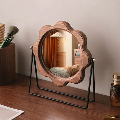 Elegant Rotatable Desktop Makeup Mirror – Neoclassical Design 14815609028934-1