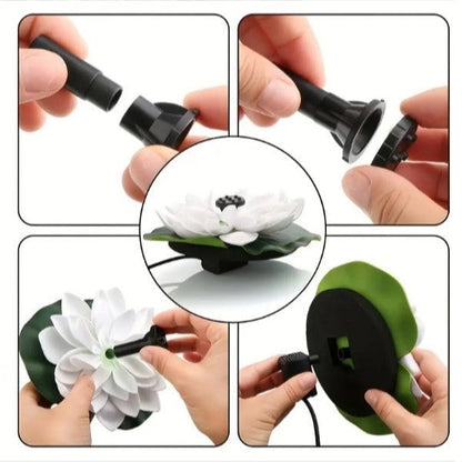 Solar Lotus Fountain for Peaceful and Beautiful Garden Decoration 15051872633158-1