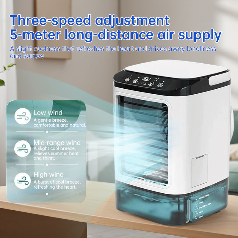 3-speed Portable Mini Air Cooler (900ML Tank) - Fan & Humidifier. For Bedroom/Office. 9020008235228-1