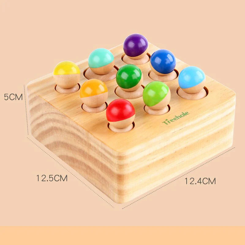 Wooden Number Learning Board Toy for Early Math and Color Skills 15121342464345-1