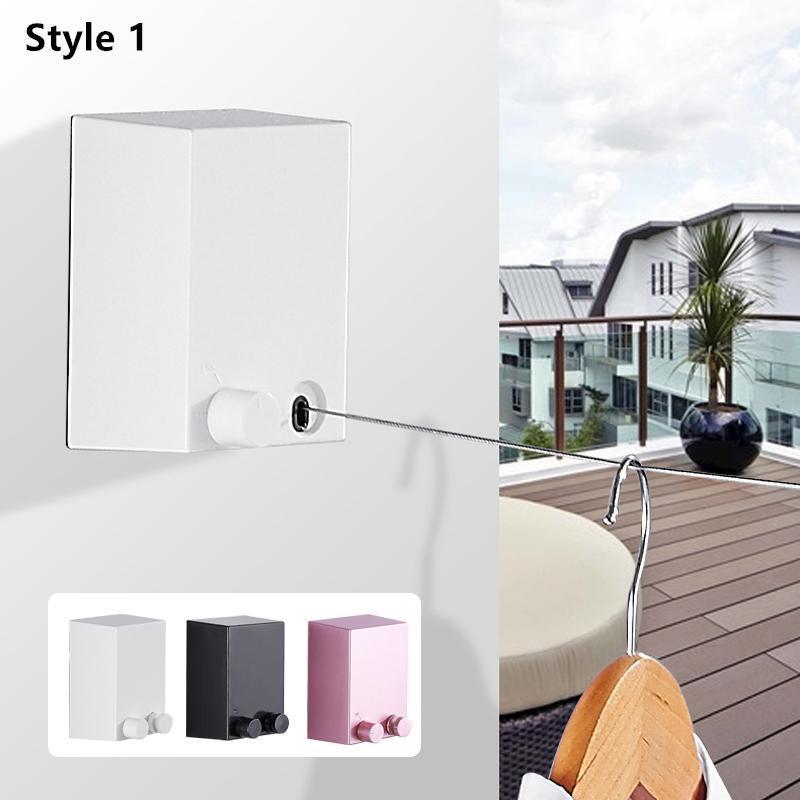 Space Saving Retractable Clothesline For Indoor Outdoor Laundry Drying 6852052090980-1