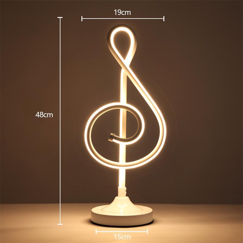 Elegant Musical Note LED Lamp For Bedroom Living Room Decoration 6852035051620-1