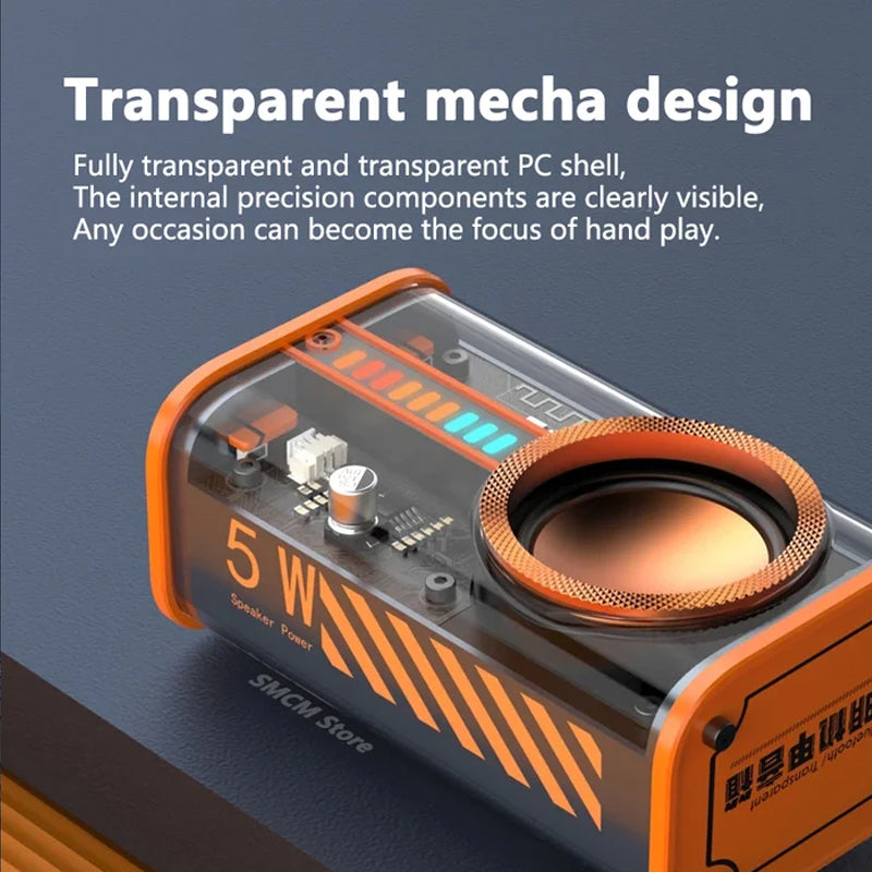 Transparent Mecha Wireless Bluetooth Speaker 7161974423652-1