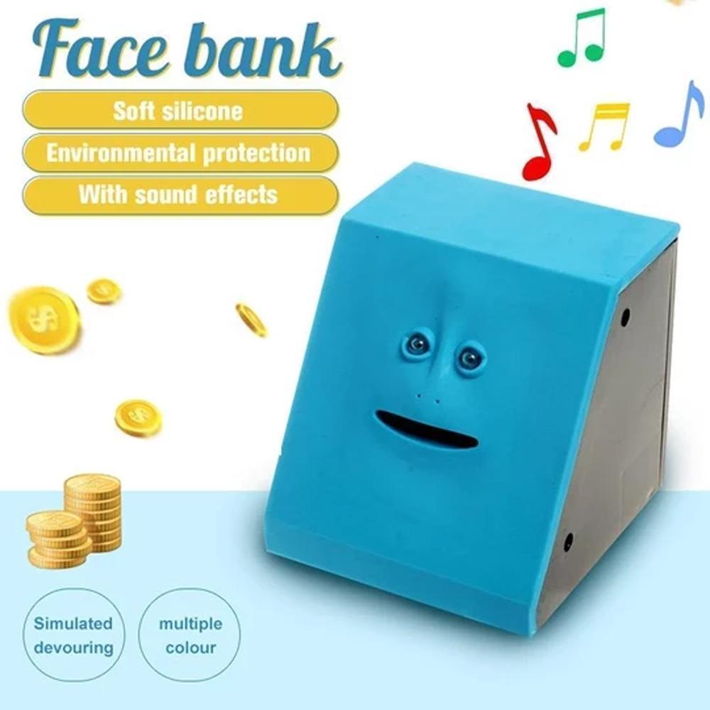 Interactive Funny Face Coin Bank For Kids Saving Money Education 6851975708772-1