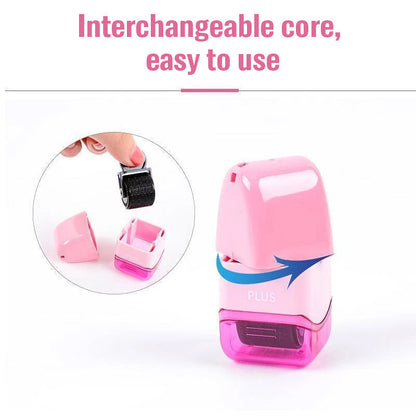 Privacy Protection Identity Guard Rolling Security Ink Stamp Roller 6851476258916-1