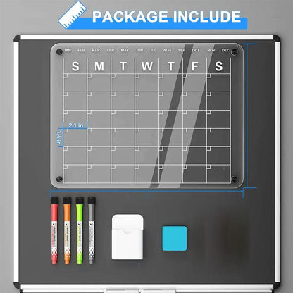 Transparent Magnetic Dry Erase Wall Calendar Board For Office Home 7253639856228-1