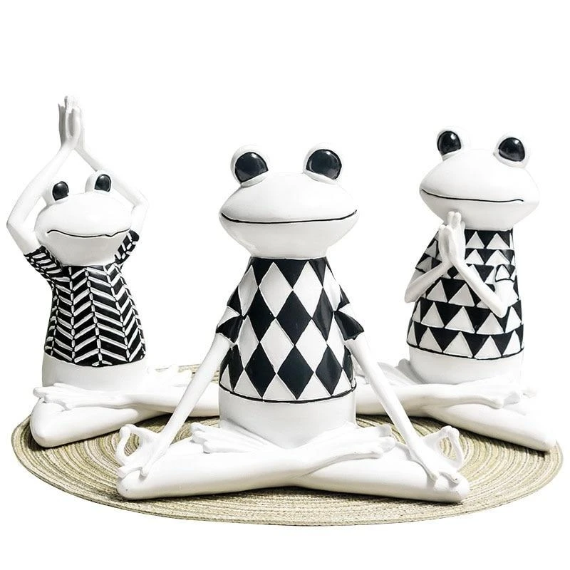 Yoga Meditation Frog Ornament For Peaceful Zen Garden Home Decoration 6850474246244-1