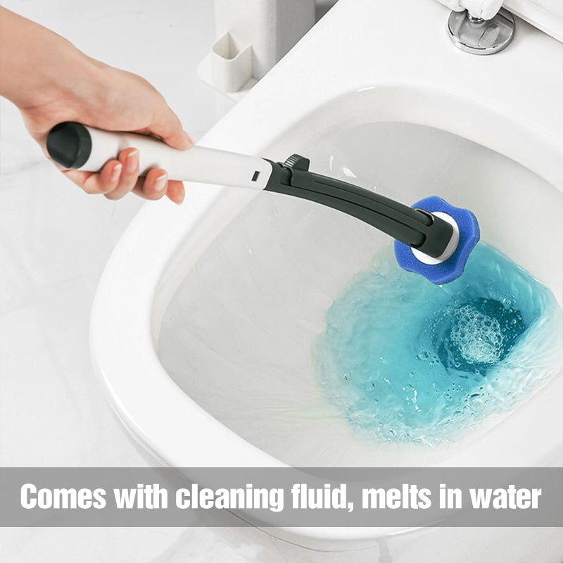 Disposable Toilet Cleaning System With Biodegradable Brush And Storage Base 6851470753892-1