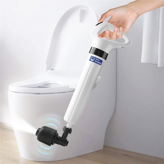 Rechargeable High Pressure Toilet Plunger Drain Clog Remover With Attachments 8545322434862-1
