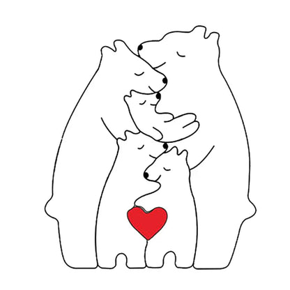 Wooden Family Puzzle for Heartwarming Home Décor and Meaningful Gift 15089197515078-1