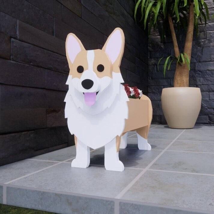 Adorable Dog Shaped Planter for Fun and Charming Garden Decor 15051841143110-1
