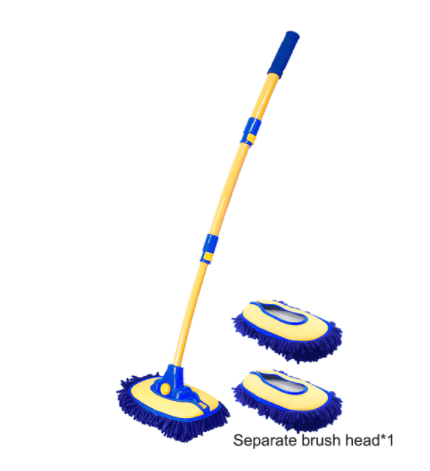 Telescopic Car Wash Mop Adjustable Handle Scratch Safe Brush 8490157277486-1