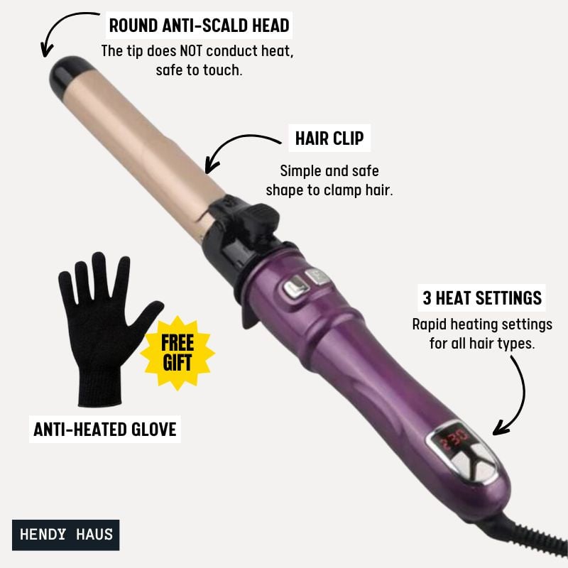 Professional Hair Curling Wand Barrel Styling Salon Beauty Tool 11571530039564-1