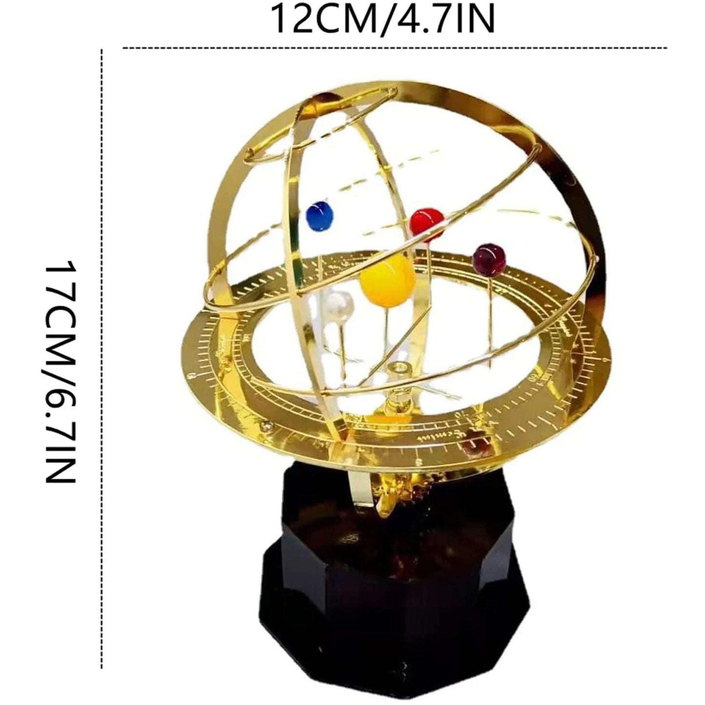 Solar System Model - Retro Planet Metal Model Kit, Science Art Decoration Indoor Table Ornament