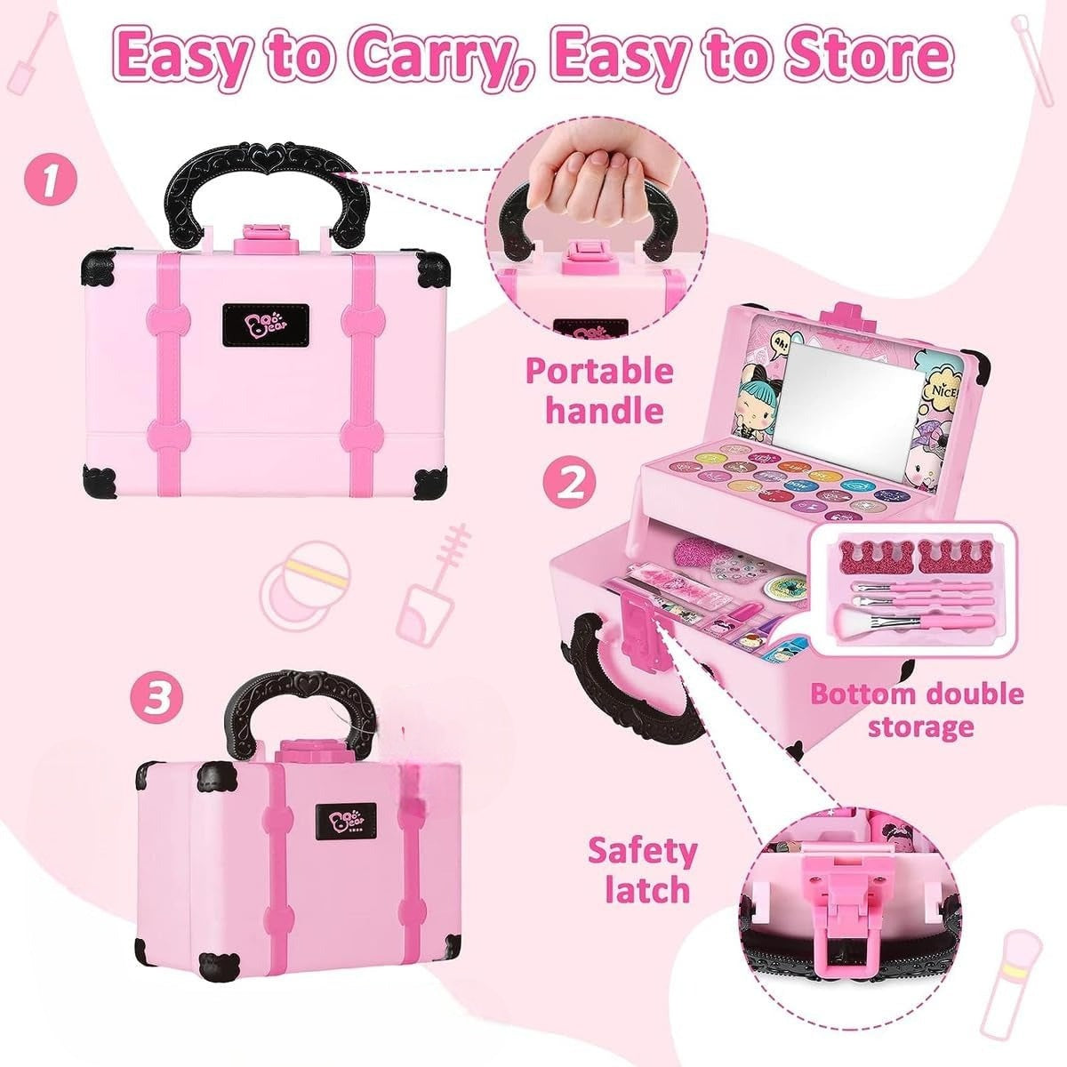 Washable Non Toxic Kids Makeup Set Fun Safe Educational Play (3+ years)