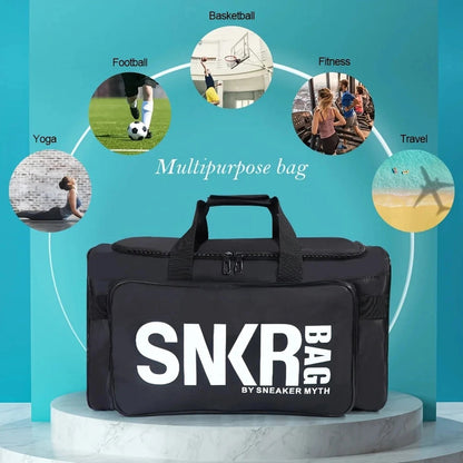 Spacious Sports Travel Gym Bag With Shoe Compartment Shoulder Strap