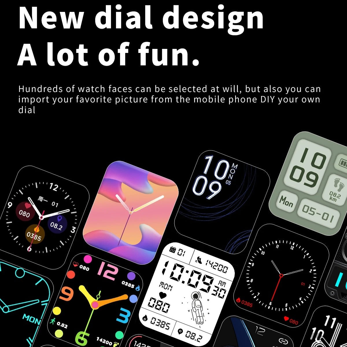 Blood Glucose Monitoring Smartwatch - Bluetooth Call Information Display Health Monitor Multiple