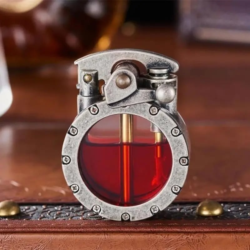 Diy Retro Metal Rocker Kerosene Windproof Lighter 9628526215470-1
