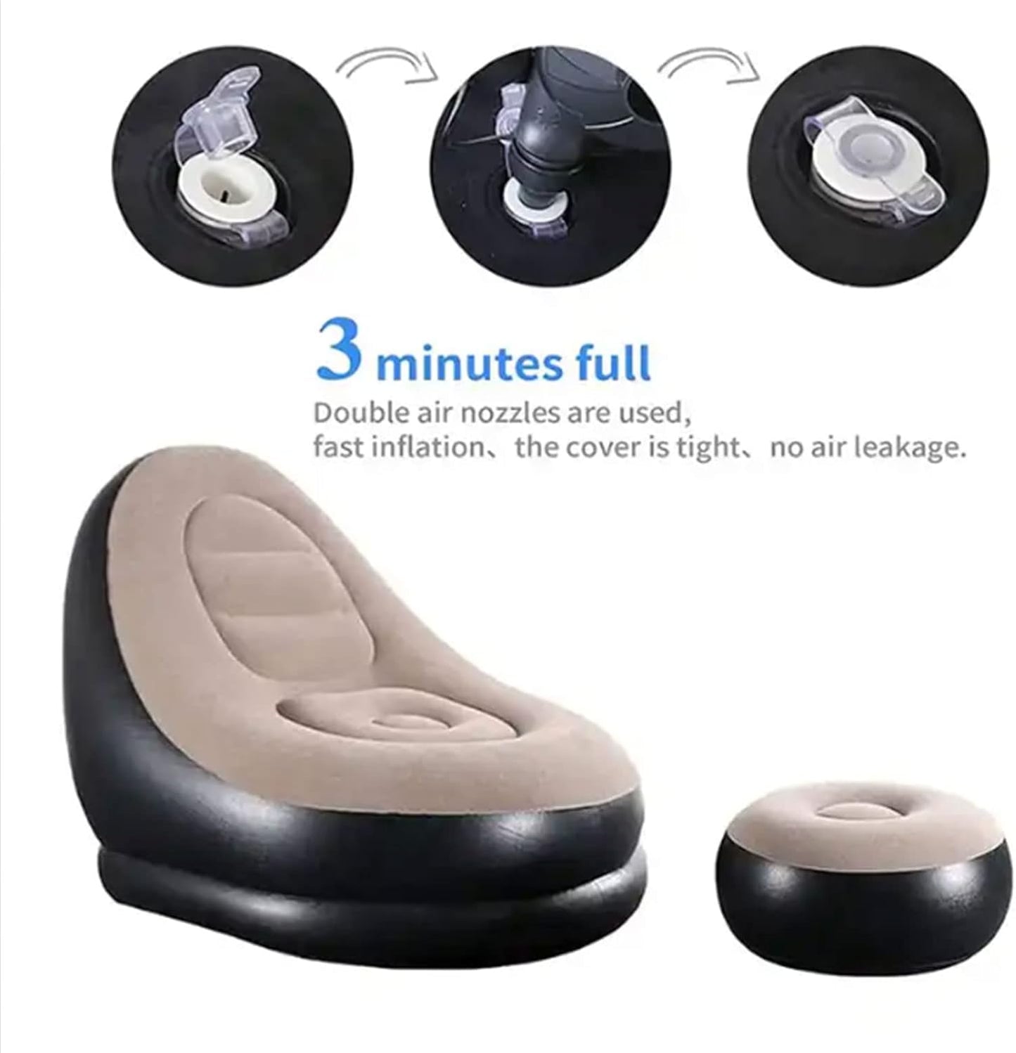 Inflatable Lounger Chair Portable Air Sofa Outdoor Relaxation Seat 8625193713821-1