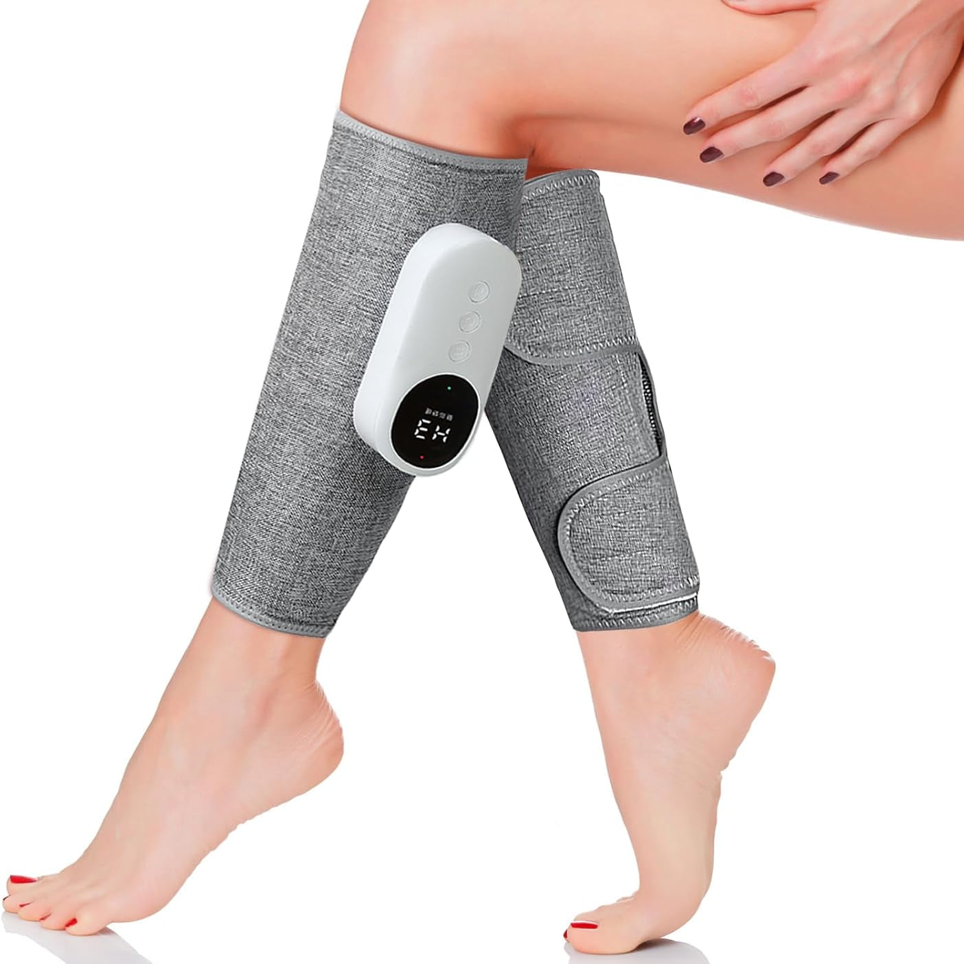 Aeroflux Cordless Leg & Calf Massager With Heat – Air Compression Therapy, Modes, Rechargeable Design 15426142437756-1