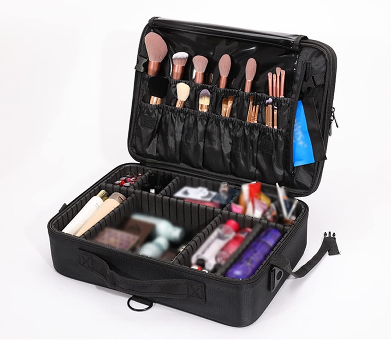 Professional Travel Makeup Organizer Portable Cosmetic Storage Beauty Bag 8438848225437-1