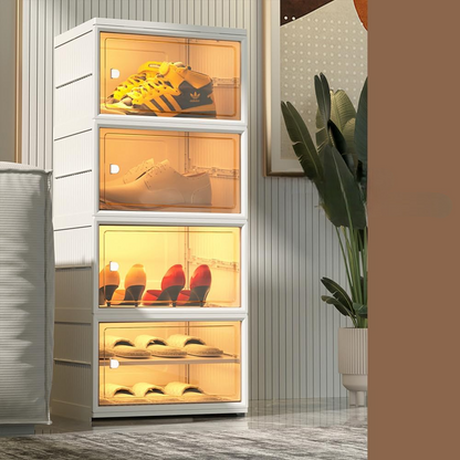 Stackable Clear Storage Organizer For Shoes Closet Neat Home Arrangement 8518580633757-1