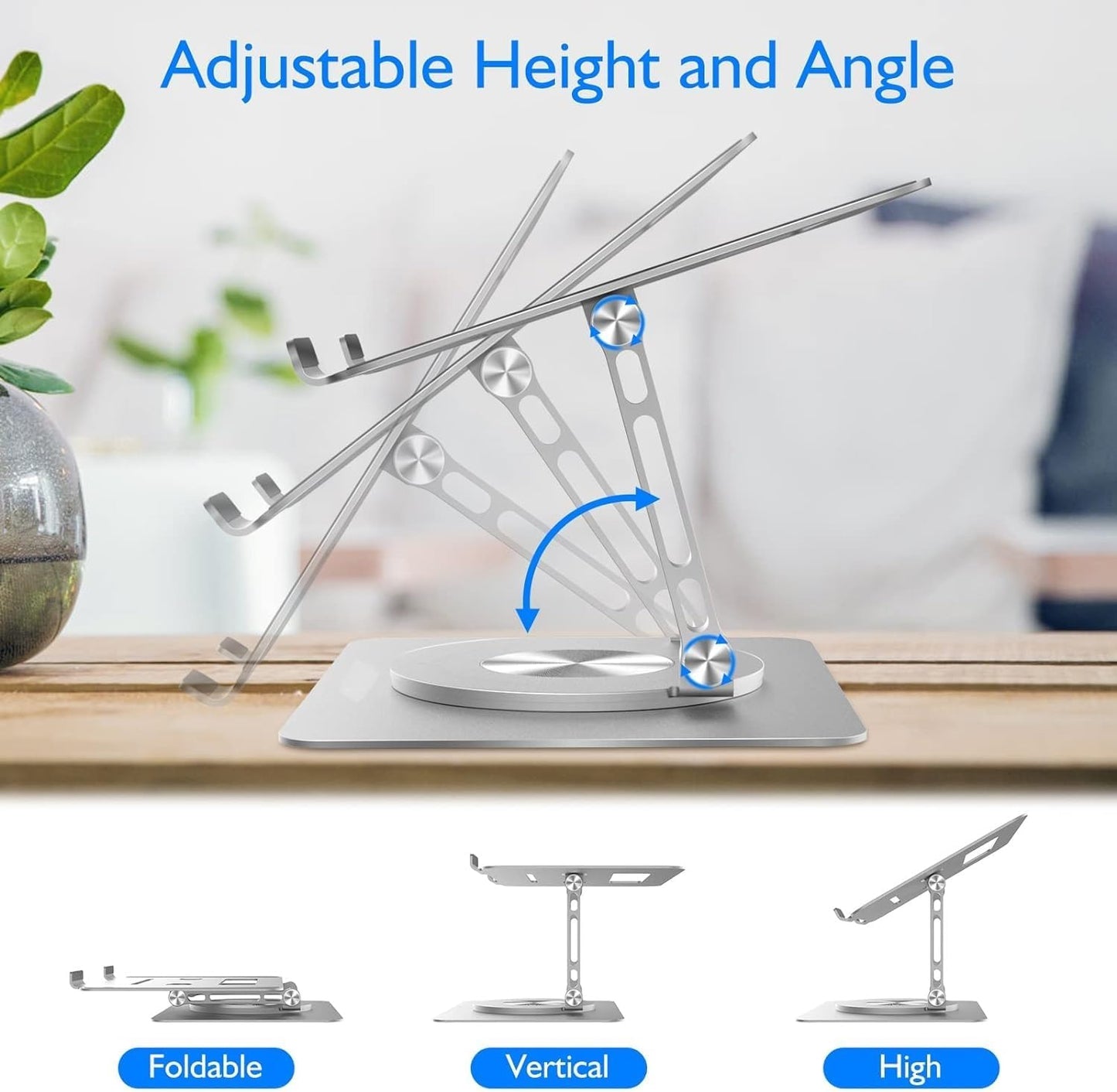 Rotating Laptop Stand Adjustable Height Angle Ergonomic Heat Dissipation 8634494714013-1