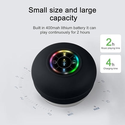 Waterproof Bluetooth Speaker With Suction Cup Delivers Clear Powerful Sound 14975580111174-1