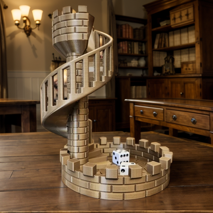 3D Printed Dice Tower – Board Game Accessory & Display Ornament 10082477408558-1