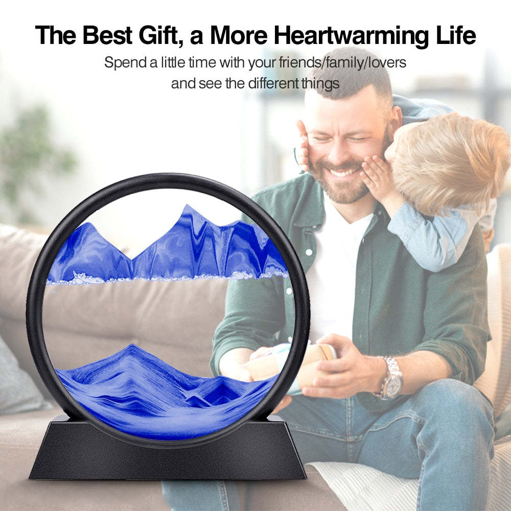 Moving Sand Art Frame for Relaxing and Elegant Home Decoration 15089492263238-1