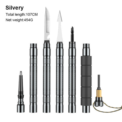 Aluminum Alloy Walking Stick With Tungsten Steel Tip Multifunctional Tool 9344778469678-1