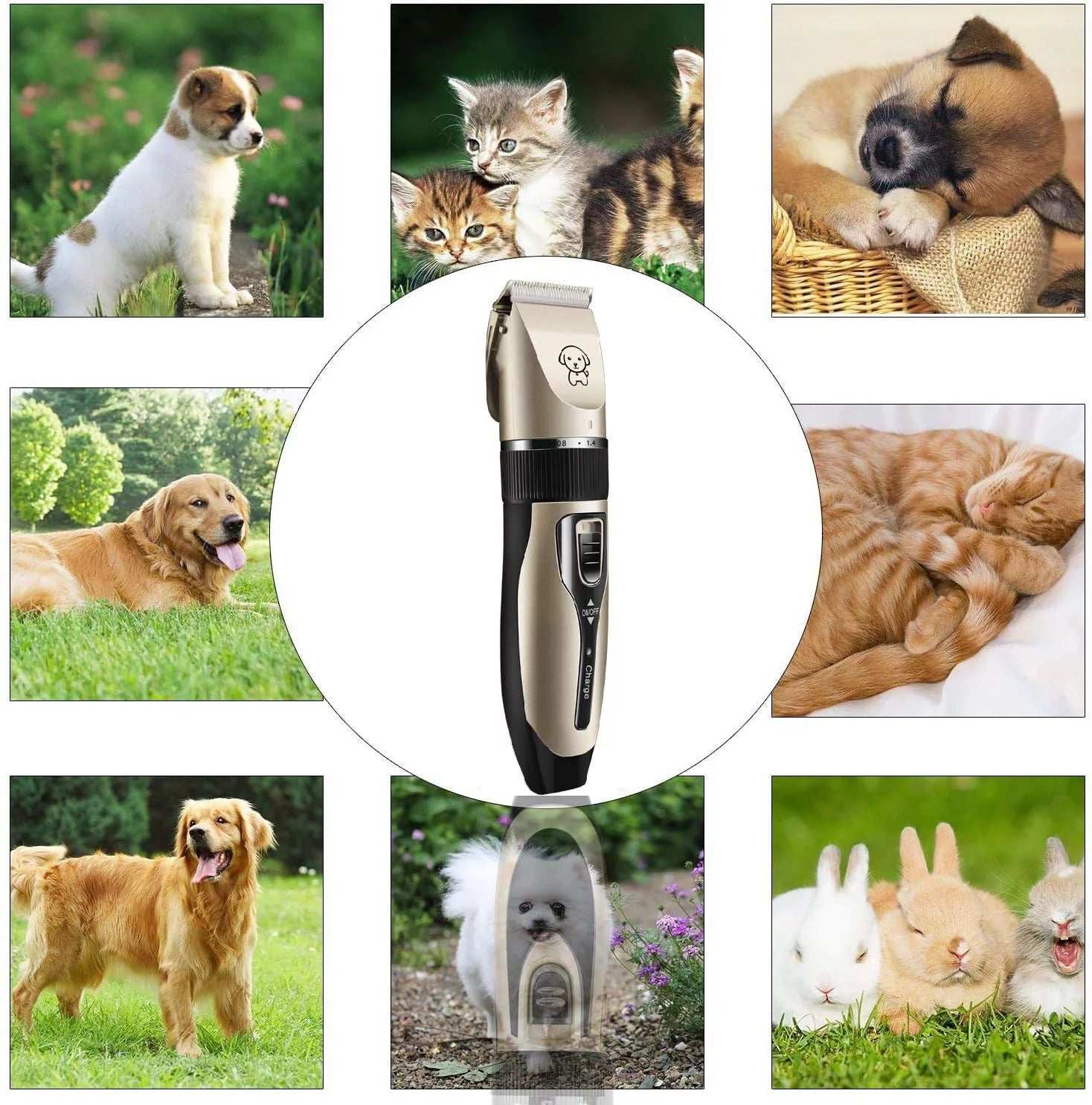 Quiet Rechargeable Dog Clippers For Professional Pet Grooming And Trimming 9022673486044-1
