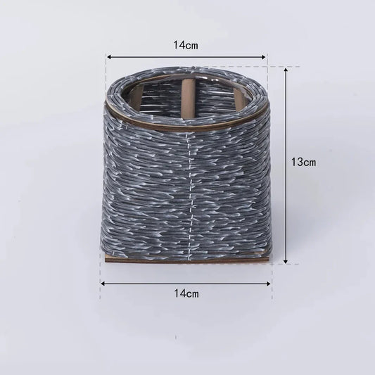 Nordic Hand-Woven Imitation Rattan Flower Pot 14815605719366-1