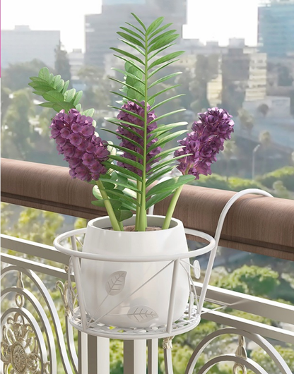 Metal Hanging Flower Pot Stand Balcony Rail Garden Plant Holder 9774297612590-1