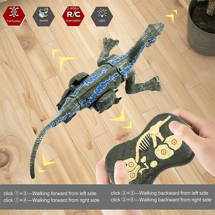 Remote Control Walking Dinosaur Toy With Sounds Lights Actions 14980682416454-1