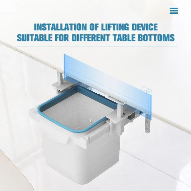 Space Saving Retractable Drawer Trash Can For Convenient Kitchen Storage 6851441164388-1