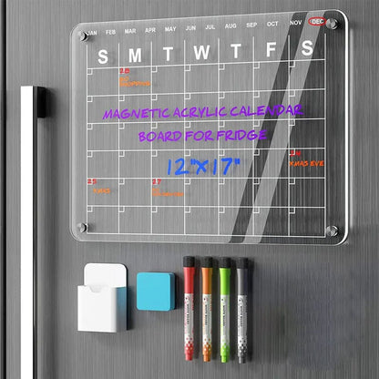 Transparent Magnetic Dry Erase Wall Calendar Board For Office Home 7253639856228-1