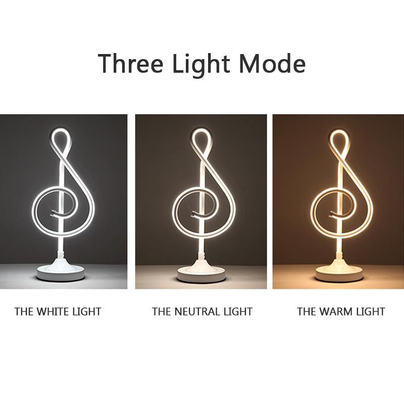 Elegant Musical Note LED Lamp For Bedroom Living Room Decoration 6852035051620-1