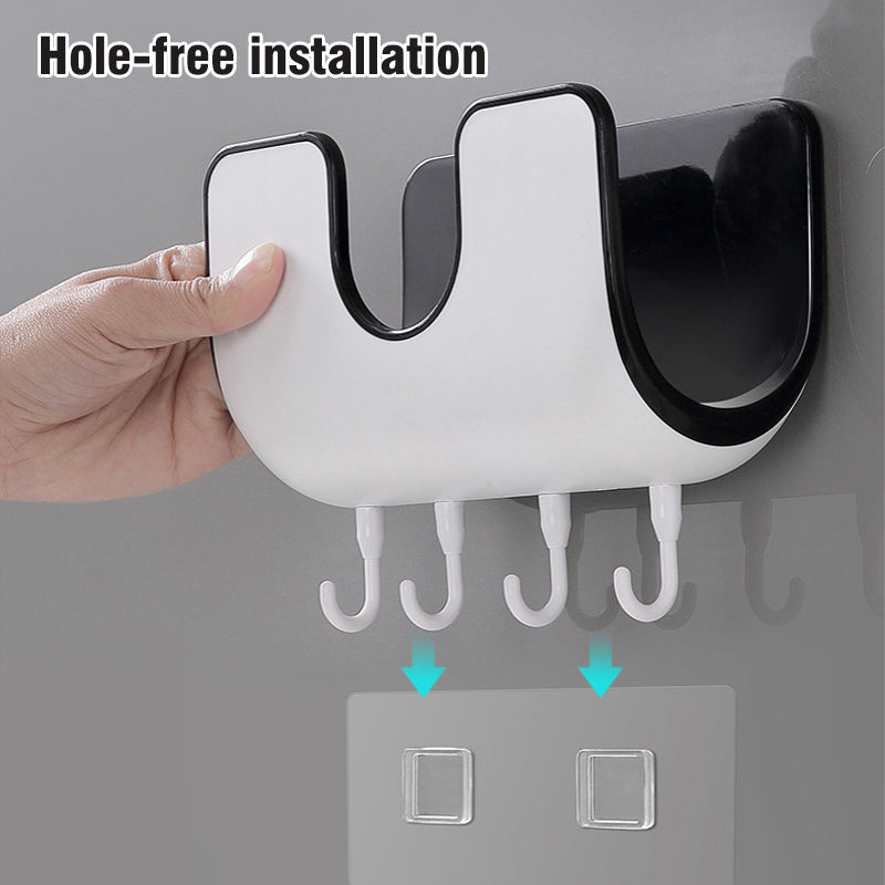 Wall Mounted Punch Pot Lid Rack For Kitchen Storage Organization 6851476914276-1