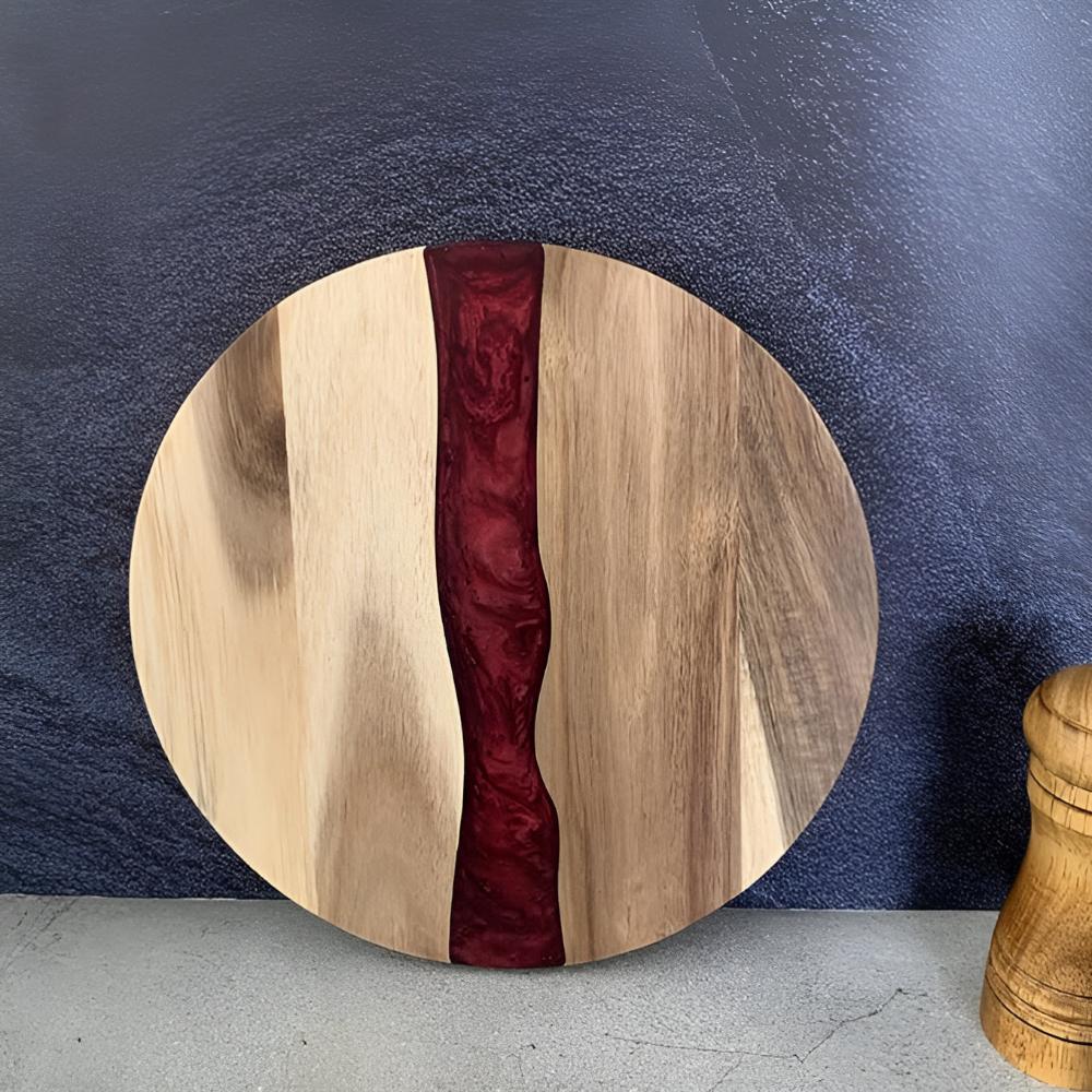 Artisan Epoxy Round Wood Chopping Board 9633000522014-1