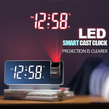 Smart Digital Projection Clock Displaying Time Temperature Date And Adjustable Brightness 7004588802148-1
